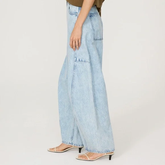 Tibi Light Blue Flare & Wide Leg Jeans - Picture 2 of 13